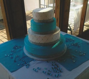 101 Diamond Deco and Bling Ribbon on Colored Tiers